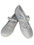 Lito Girls Silver Rhinestone Strap Mia Occasion Dress Shoes 11-6 Kids - SophiasStyle.com